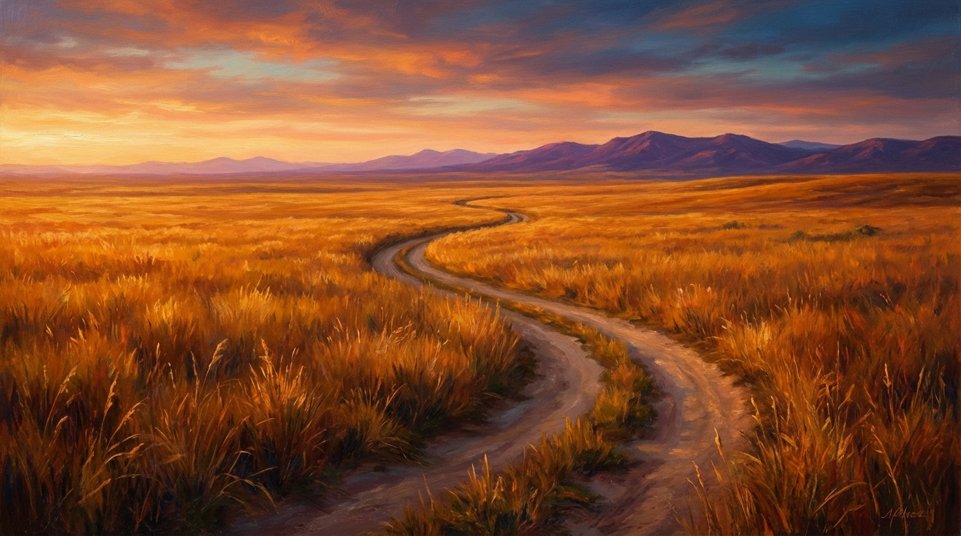 The American plains at dawn